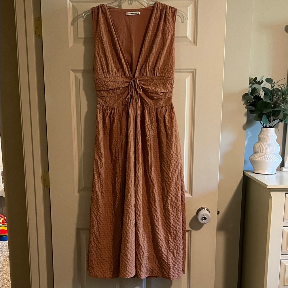 Abercrombie & Fitch Dusty Rose Midi Dress